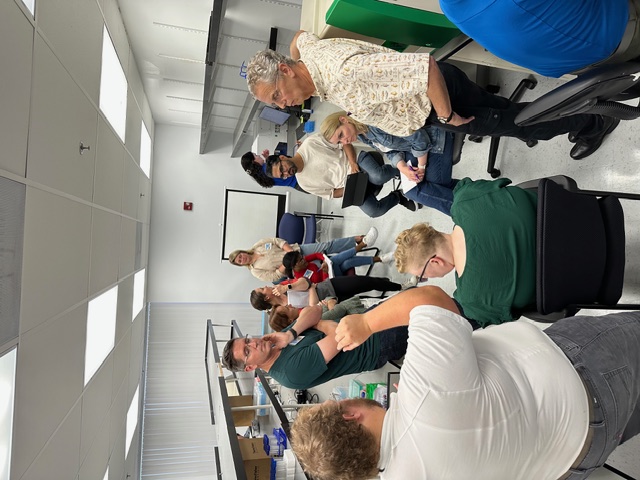 Lab session with students and instructors